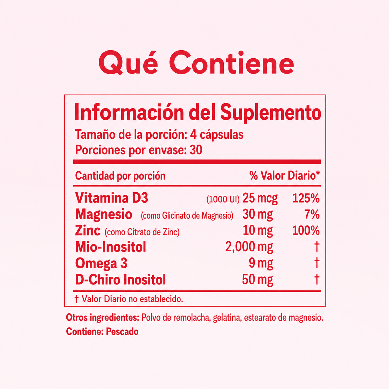 Nuvrela™ Fórmula para el Embarazo y la Fertilidad con SOP/PCOS (Inositol + Vitaminas)