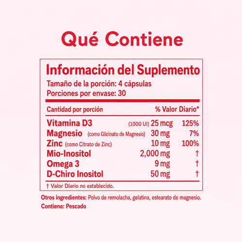 Nuvrela™ Fórmula para el Embarazo y la Fertilidad con SOP/PCOS (Inositol + Vitaminas)