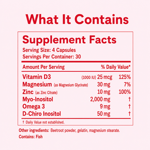 Nuvrela™ PCOS Pregnancy & Fertility Formula (Inositol + Vitamins)