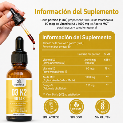 Nuvrela™ Gotas Orales Complementarias de Nutrientes