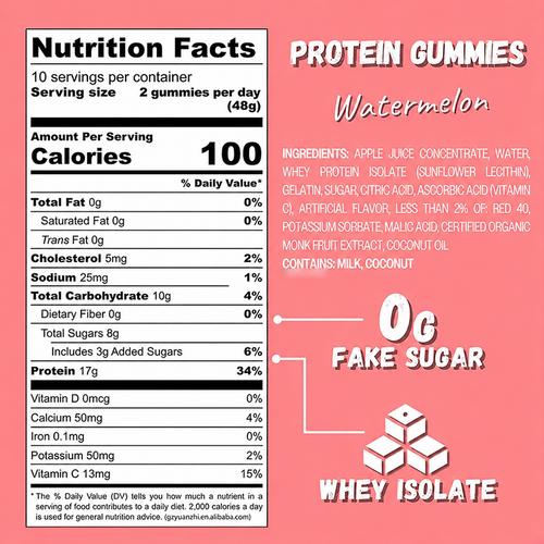 Gomitas naturales de proteína para la pérdida de peso y la salud de la piel (suministro para 10 días)