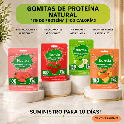 Gomitas naturales de proteína para la pérdida de peso y la salud de la piel (suministro para 10 días)