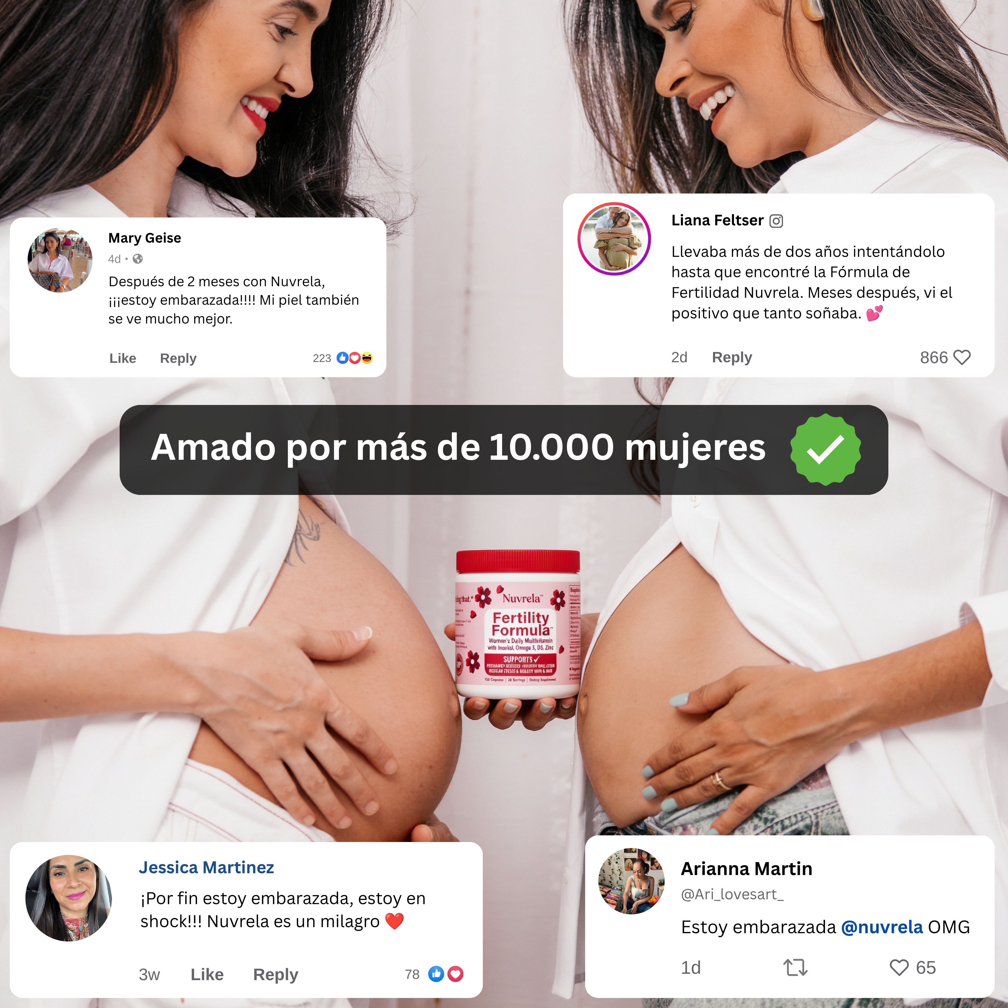 Nuvrela™ Fórmula para el Embarazo y la Fertilidad con SOP/PCOS (Inositol + Vitaminas)