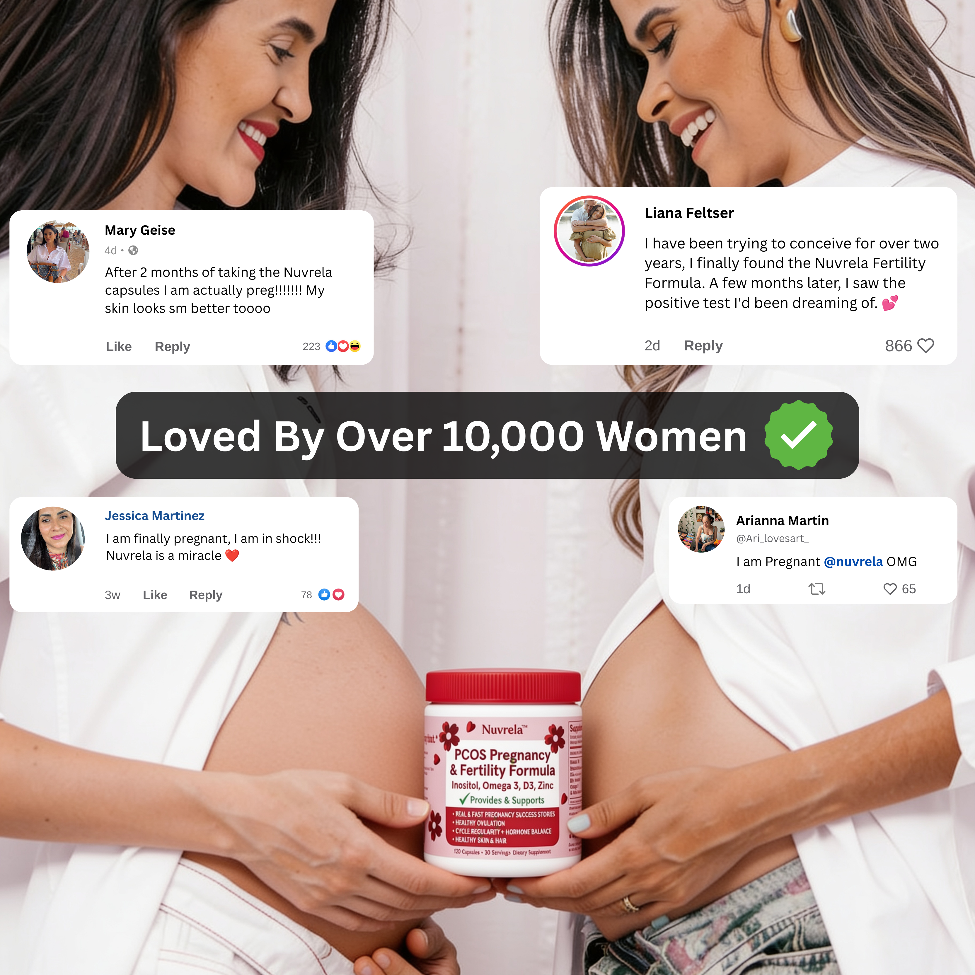 Nuvrela™ PCOS Pregnancy & Fertility Formula (Inositol + Vitamins)