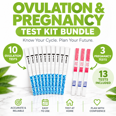 Ovulation & Pregnancy Test Kit Bundle (10 Ovulation + 3 Pregnancy Tests)