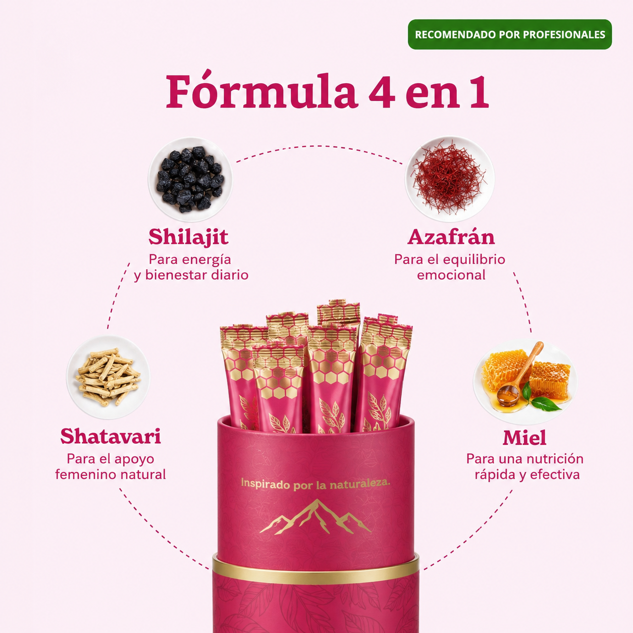 Nuvrela™ Sticks de Miel Fresa Multimineral | Bienestar de la Intimidad, Equilibrio Hormonal y Energía